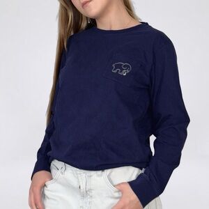 Ivory Ella Navy Long Sleeve Tee